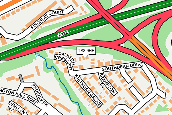 TS8 9HF map - OS OpenMap – Local (Ordnance Survey)