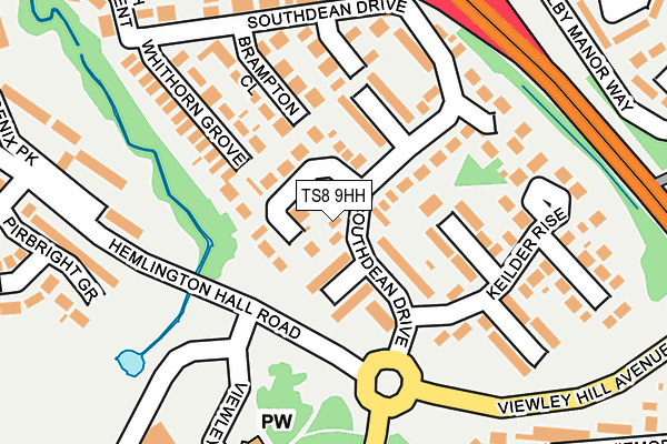 TS8 9HH map - OS OpenMap – Local (Ordnance Survey)