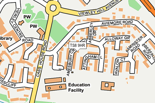 TS8 9HR map - OS OpenMap – Local (Ordnance Survey)