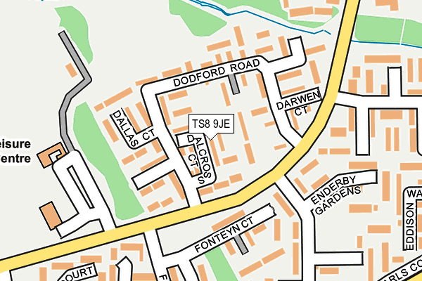 TS8 9JE map - OS OpenMap – Local (Ordnance Survey)