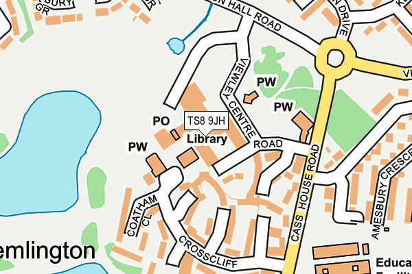 TS8 9JH map - OS OpenMap – Local (Ordnance Survey)