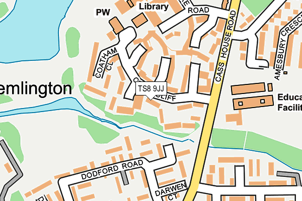 TS8 9JJ map - OS OpenMap – Local (Ordnance Survey)