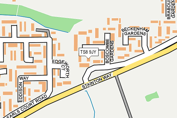 TS8 9JY map - OS OpenMap – Local (Ordnance Survey)