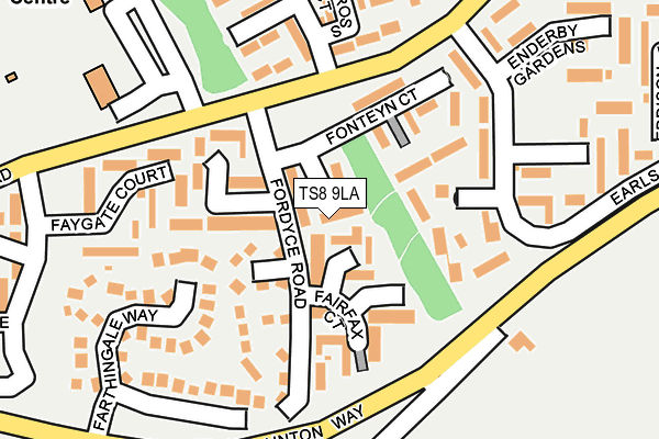 TS8 9LA map - OS OpenMap – Local (Ordnance Survey)