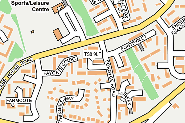 TS8 9LF map - OS OpenMap – Local (Ordnance Survey)