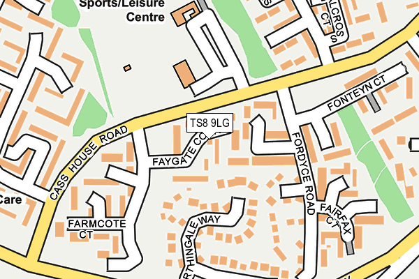 TS8 9LG map - OS OpenMap – Local (Ordnance Survey)