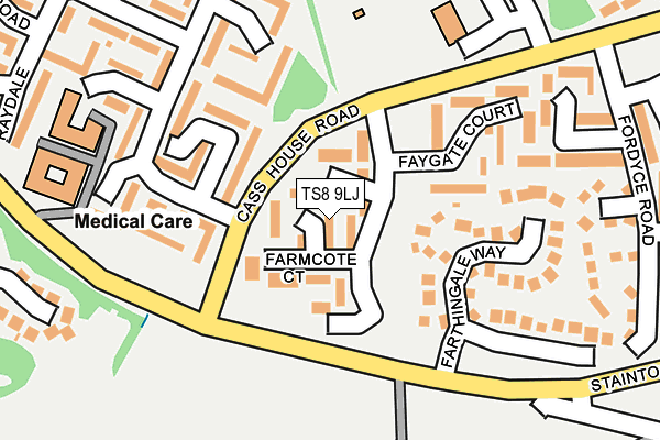 TS8 9LJ map - OS OpenMap – Local (Ordnance Survey)