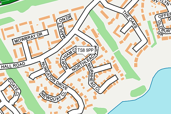 TS8 9PP map - OS OpenMap – Local (Ordnance Survey)