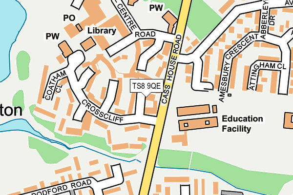 TS8 9QE map - OS OpenMap – Local (Ordnance Survey)