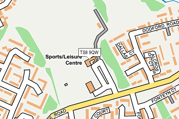 TS8 9QW map - OS OpenMap – Local (Ordnance Survey)