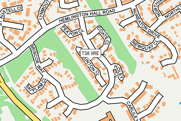 TS8 9RE map - OS OpenMap – Local (Ordnance Survey)