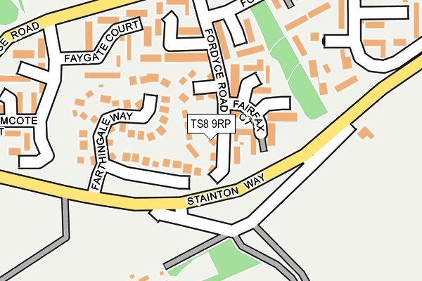 TS8 9RP map - OS OpenMap – Local (Ordnance Survey)