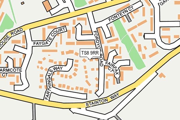 TS8 9RR map - OS OpenMap – Local (Ordnance Survey)