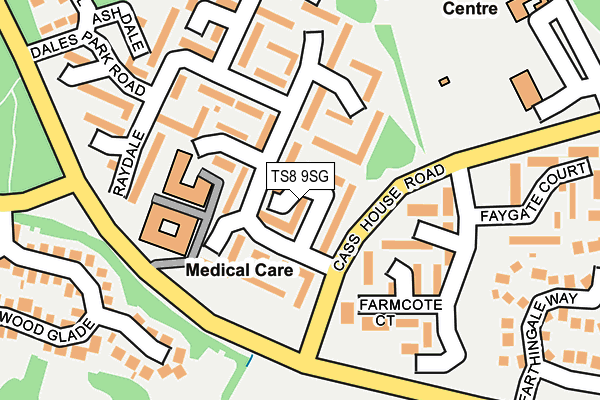 TS8 9SG map - OS OpenMap – Local (Ordnance Survey)