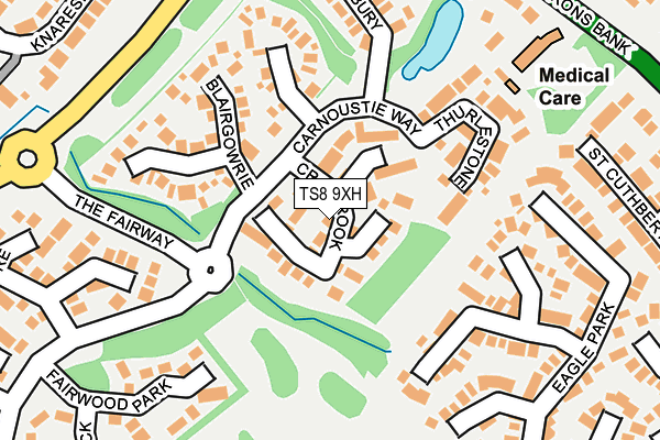 TS8 9XH map - OS OpenMap – Local (Ordnance Survey)