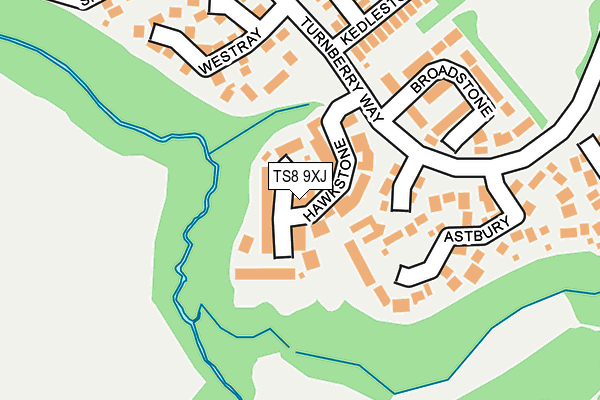 TS8 9XJ map - OS OpenMap – Local (Ordnance Survey)