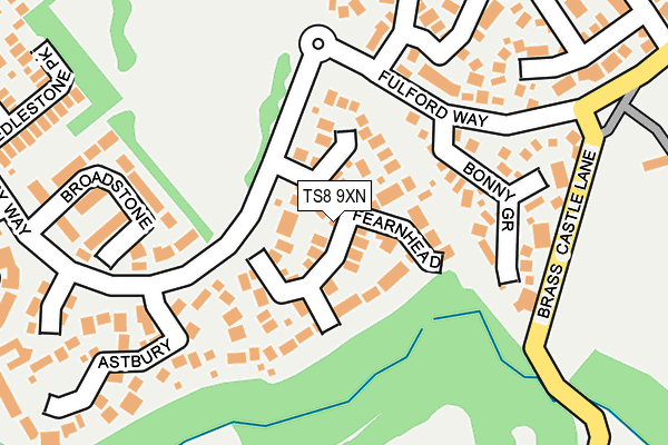 TS8 9XN map - OS OpenMap – Local (Ordnance Survey)