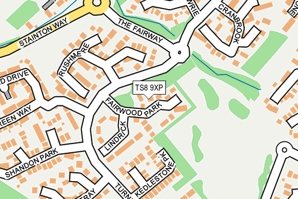 TS8 9XP map - OS OpenMap – Local (Ordnance Survey)