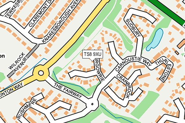 TS8 9XU map - OS OpenMap – Local (Ordnance Survey)