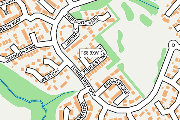 TS8 9XW map - OS OpenMap – Local (Ordnance Survey)