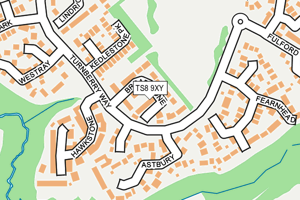 TS8 9XY map - OS OpenMap – Local (Ordnance Survey)