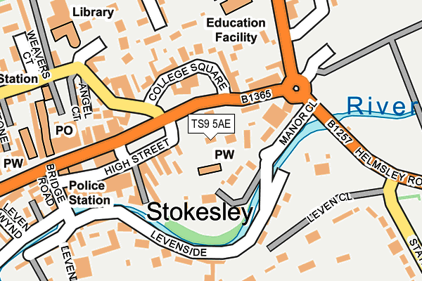 TS9 5AE map - OS OpenMap – Local (Ordnance Survey)