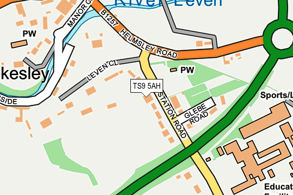 TS9 5AH map - OS OpenMap – Local (Ordnance Survey)