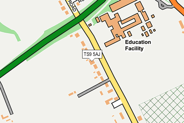 TS9 5AJ map - OS OpenMap – Local (Ordnance Survey)