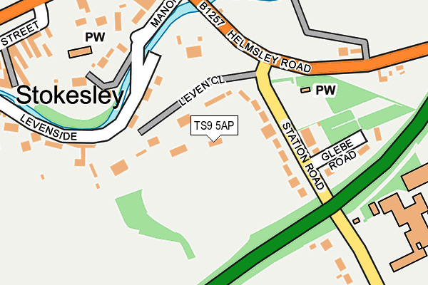 TS9 5AP map - OS OpenMap – Local (Ordnance Survey)