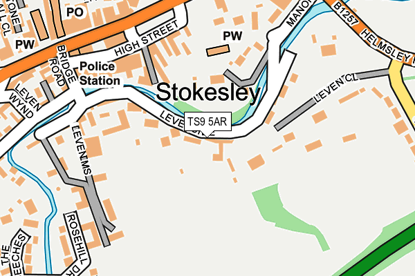 TS9 5AR map - OS OpenMap – Local (Ordnance Survey)