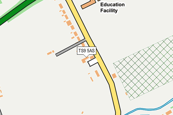 TS9 5AS map - OS OpenMap – Local (Ordnance Survey)