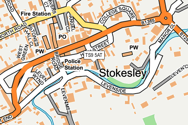 TS9 5AT map - OS OpenMap – Local (Ordnance Survey)