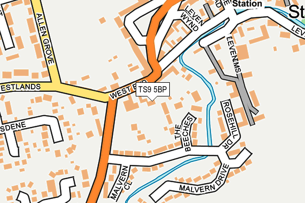 TS9 5BP map - OS OpenMap – Local (Ordnance Survey)