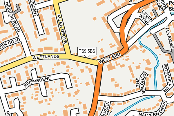 TS9 5BS map - OS OpenMap – Local (Ordnance Survey)