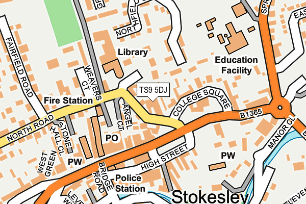 TS9 5DJ map - OS OpenMap – Local (Ordnance Survey)