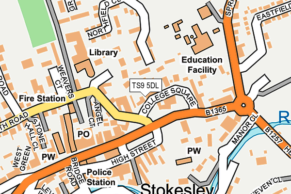 TS9 5DL map - OS OpenMap – Local (Ordnance Survey)