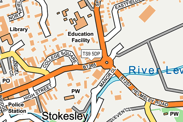 TS9 5DP map - OS OpenMap – Local (Ordnance Survey)