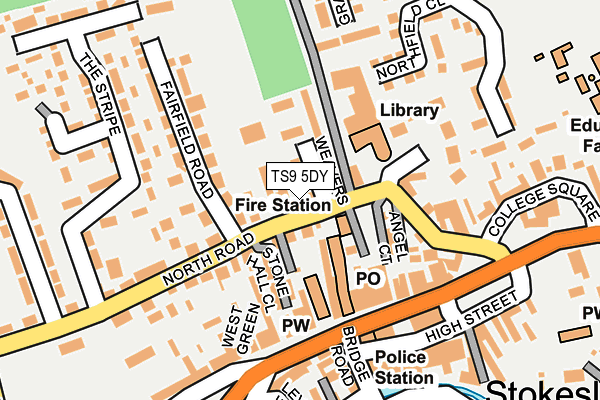 TS9 5DY map - OS OpenMap – Local (Ordnance Survey)