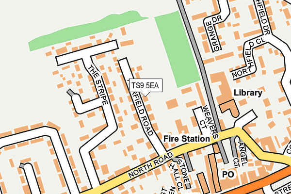 TS9 5EA map - OS OpenMap – Local (Ordnance Survey)