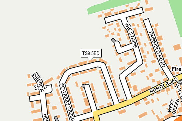 TS9 5ED map - OS OpenMap – Local (Ordnance Survey)