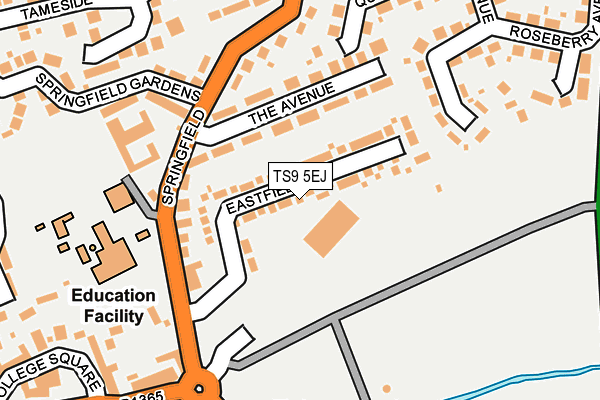 TS9 5EJ map - OS OpenMap – Local (Ordnance Survey)