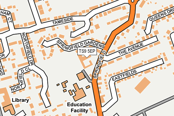 TS9 5EP map - OS OpenMap – Local (Ordnance Survey)