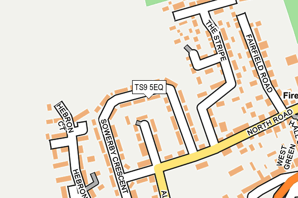 TS9 5EQ map - OS OpenMap – Local (Ordnance Survey)
