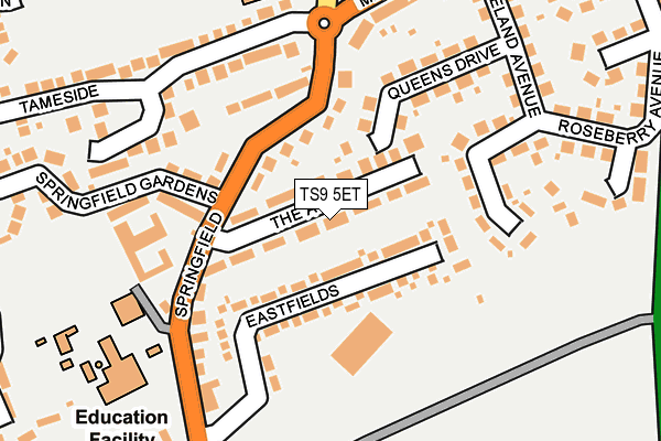 TS9 5ET map - OS OpenMap – Local (Ordnance Survey)