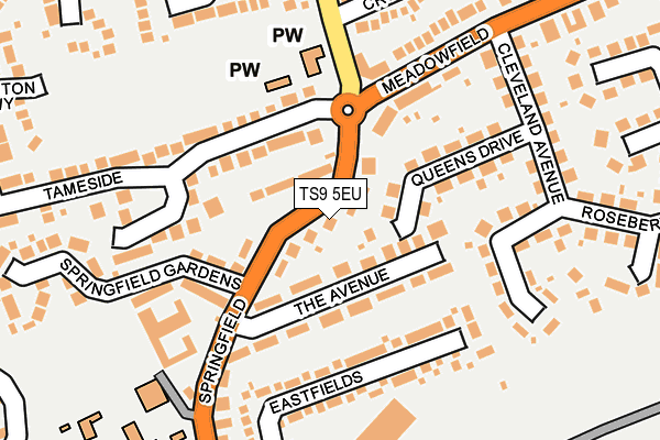 TS9 5EU map - OS OpenMap – Local (Ordnance Survey)