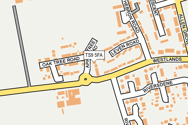 TS9 5FA map - OS OpenMap – Local (Ordnance Survey)