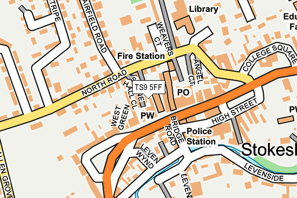 TS9 5FF map - OS OpenMap – Local (Ordnance Survey)
