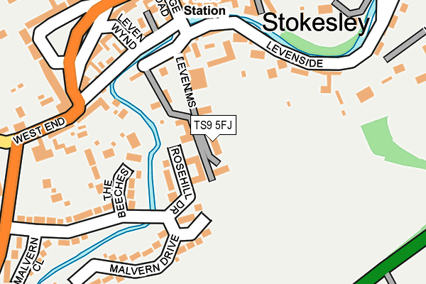 TS9 5FJ map - OS OpenMap – Local (Ordnance Survey)