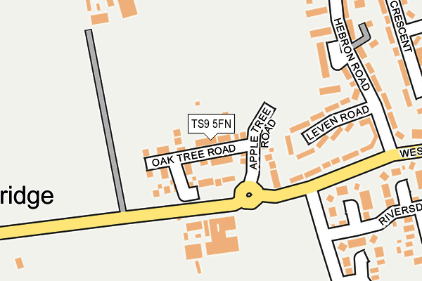 TS9 5FN map - OS OpenMap – Local (Ordnance Survey)