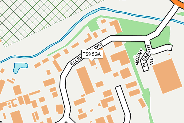 TS9 5GA map - OS OpenMap – Local (Ordnance Survey)